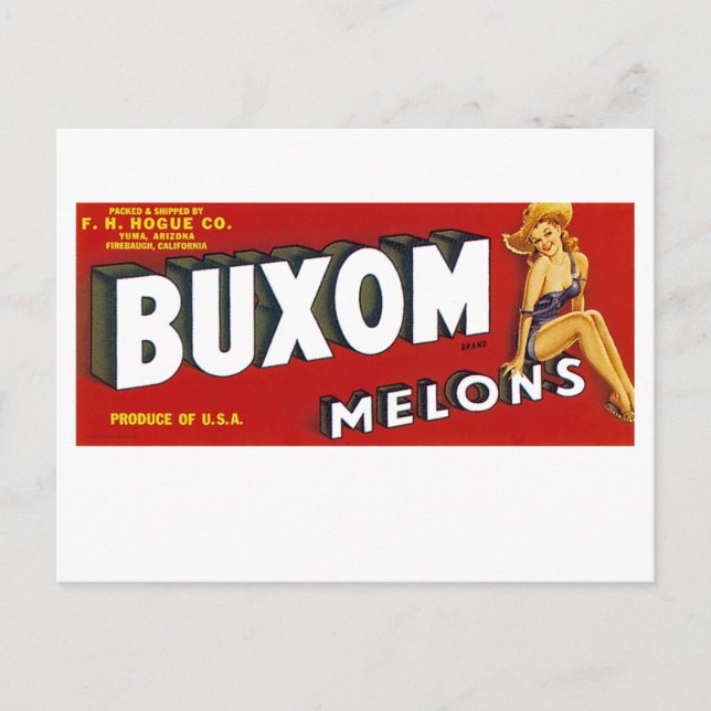 Buxom Mellons Vykort (Framsida)