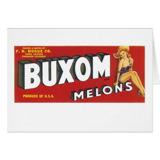 Buxom melnar hälsningskort