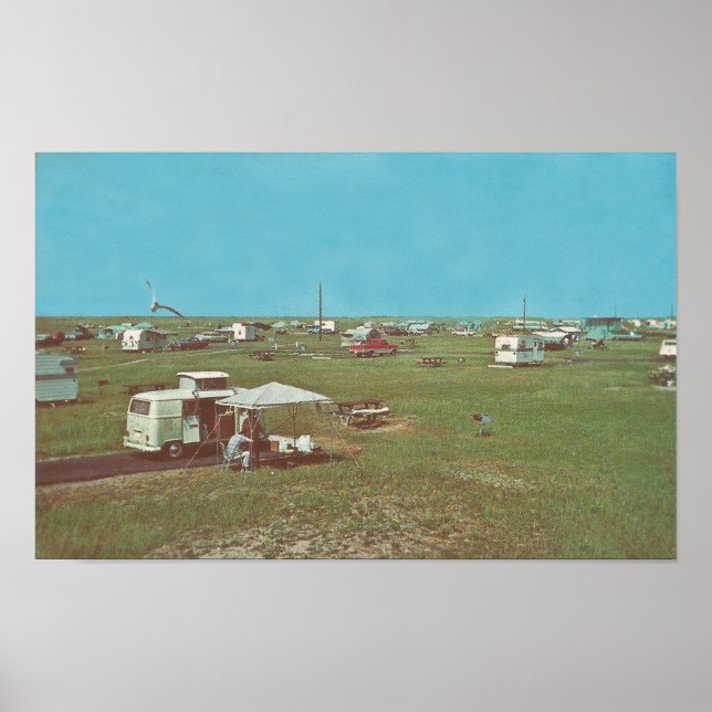 Buxton Campground. Yttre Banker, NC Poster (Framsidan)