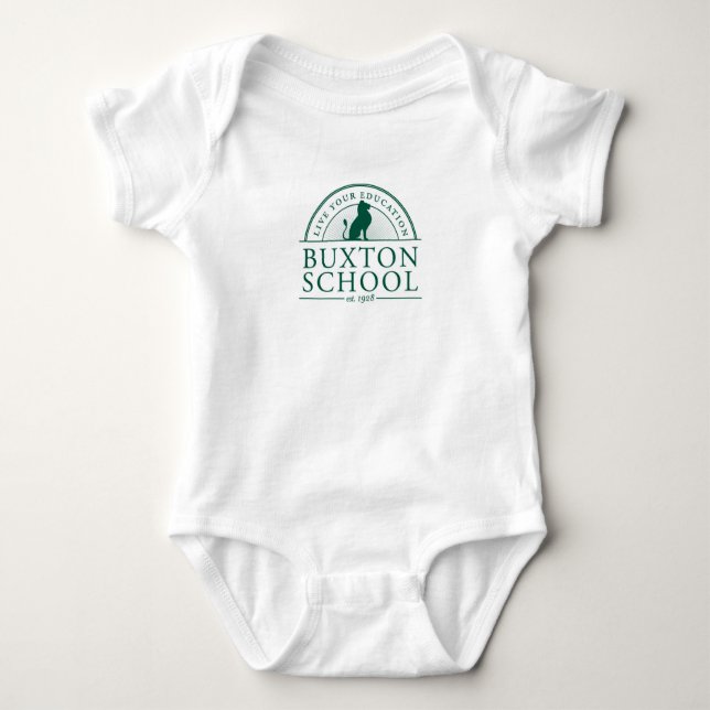 Buxton School Baby Onsie White T Shirt (Framsida)