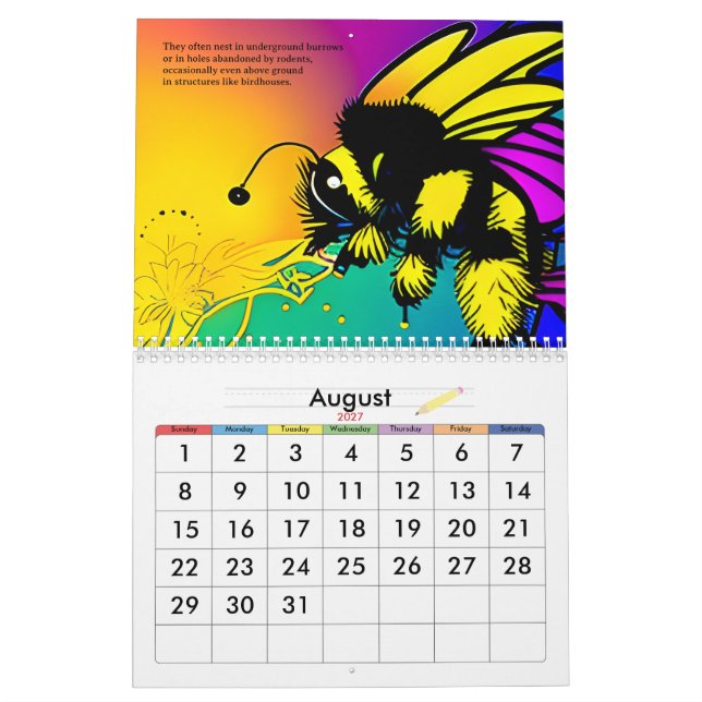 Buy-Bee Bord Kalender (Aug 2027)