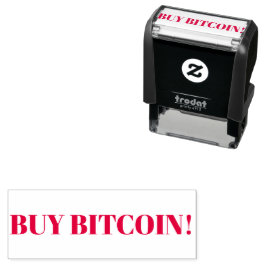 BUY BITCOIN BLÄCK FRIMÄRKE SJÄLVFÄRGANDE STÄMPEL