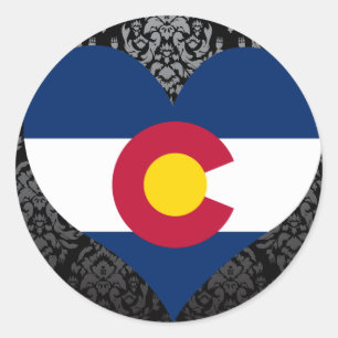 Buy Colorado Flagga Runt Klistermärke