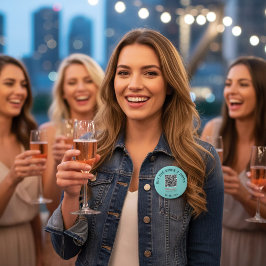 Buy the Bride a Drink QR Code Button Knapp