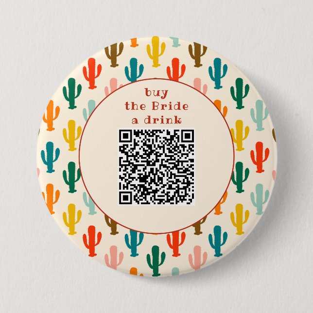 Buy the Bride a Drink QR Code Button Knapp (Framsida)