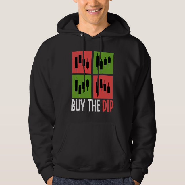 Buy The Dip Cryptocurrency Blockchain Trader Best  Hoodie (Framsida)