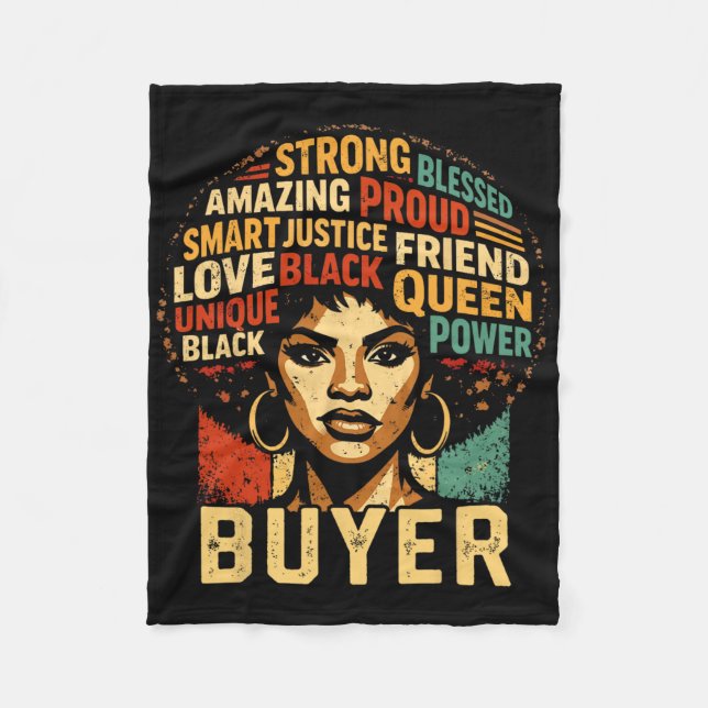 Buyer Black History Month Powerful Black Pride Art Fleecefilt (Framsidan)