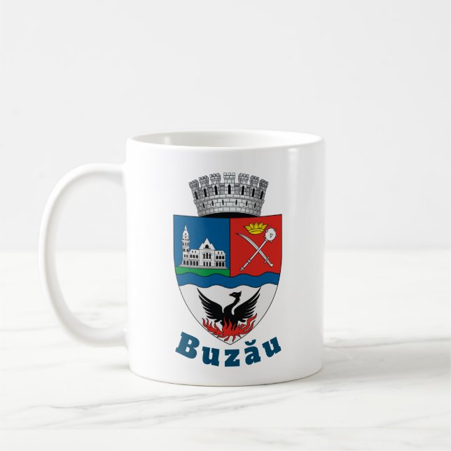 Buzăus vapen, Rumänien Kaffemugg (Vänster)