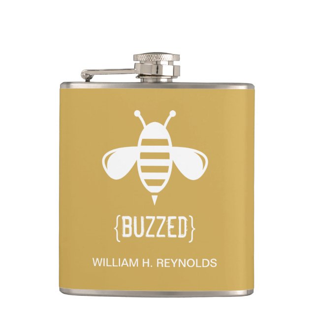{BUZED} Brudens sida Buzzed Bee Gift (guld) Fickplunta (Framsidan)