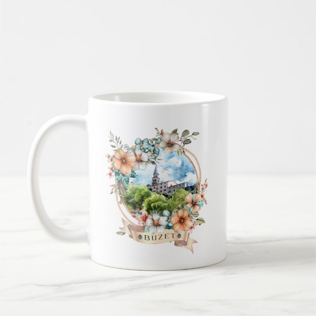 Buzet Croatia Kaffemugg (Vänster)