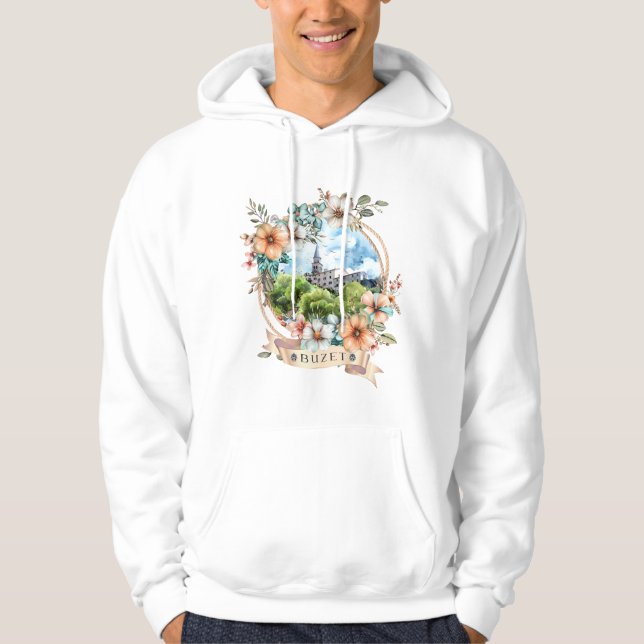 Buzet Kroatien Hoodie (Framsida)