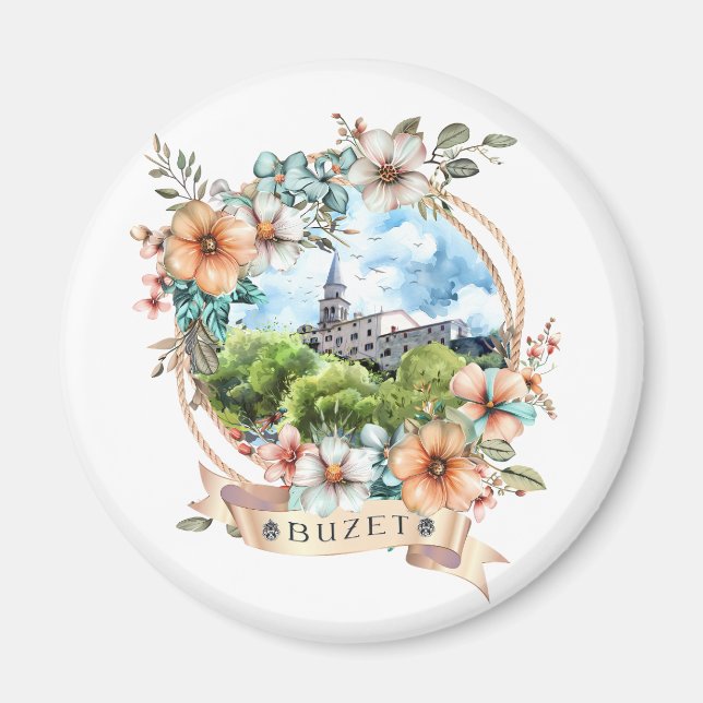 Buzet Kroatien Magnet (Framsidan)