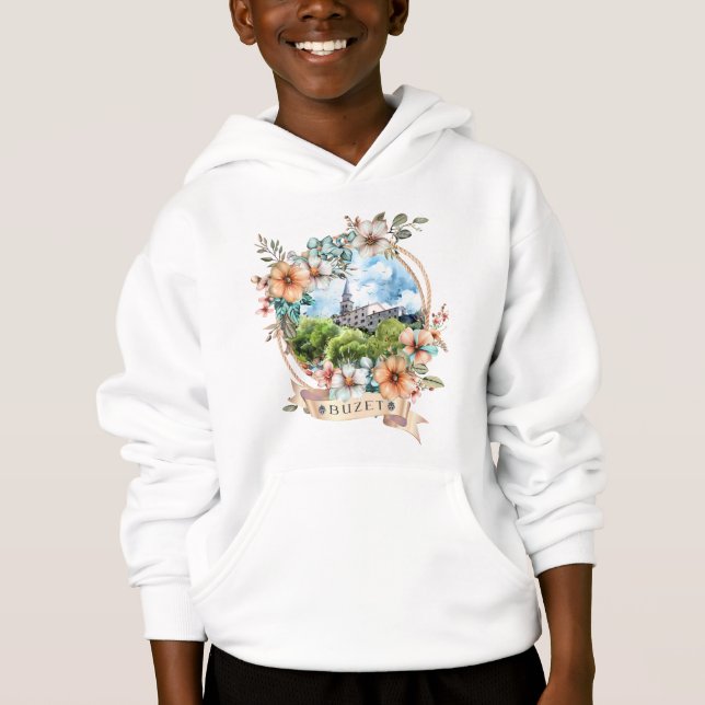 Buzet Kroatien T Shirt (Framsida)