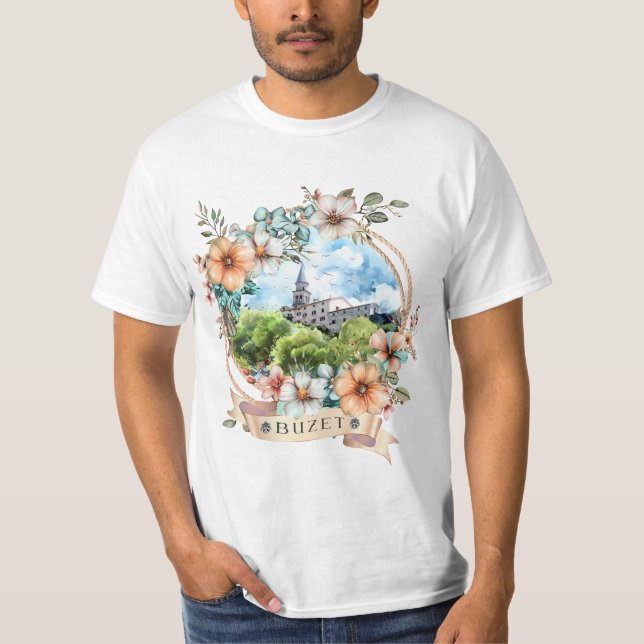 Buzet Kroatien T Shirt (Framsida)