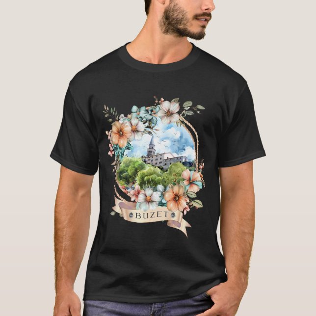 Buzet Kroatien T Shirt (Framsida)
