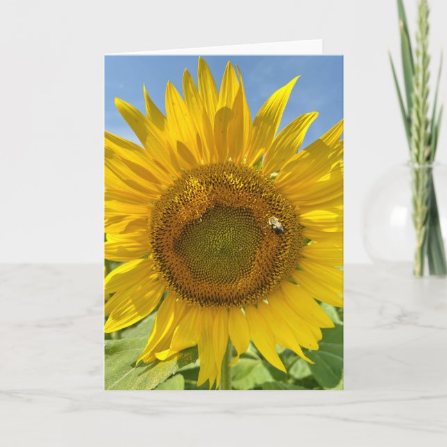BuZYBee & Solrosfoto Blank Greeting Card Kort (Framsida)