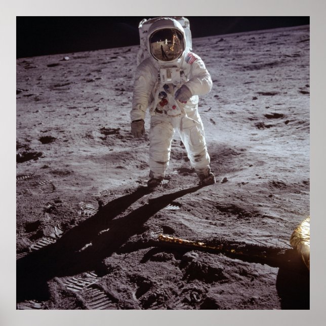 Buzz Aldrin av Neil Armstrong Apollo 11 Poster (Framsidan)