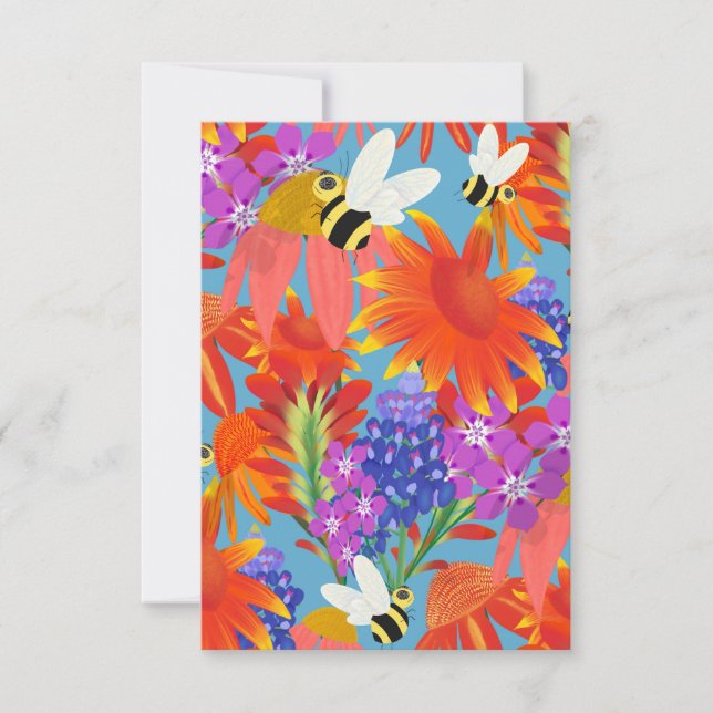 Buzz bland blooms-Himmel-dagen_Tack Tack Kort (Framsida)