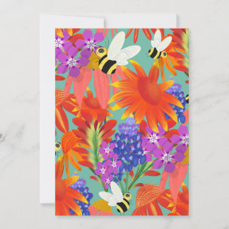 Buzz bland blooms-Mint Meadow Inbjudningar