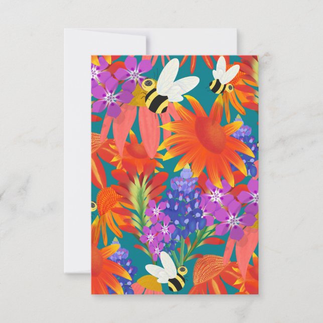 Buzz bland blooms-Teal Grove_Tack Tack Kort (Framsida)