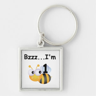 Buzz Bumblebee 1:a födelsedag T-shirts och gåvor Fyrkantig Silverfärgad Nyckelring
