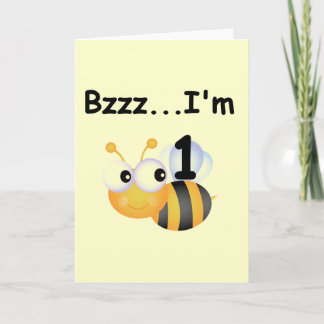 Buzz Bumblebee 1:a födelsedag T-shirts och gåvor Kort