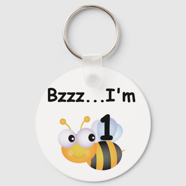 Buzz Bumblebee 1:a födelsedag T-shirts och gåvor Nyckelring (Framsida)