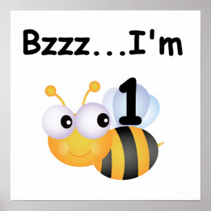 Buzz Bumblebee 1:a födelsedag T-shirts och gåvor Poster