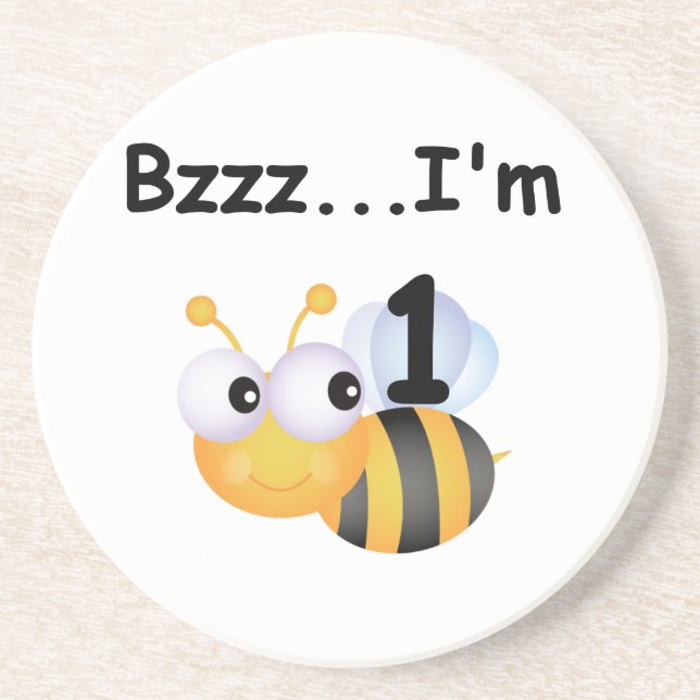 Buzz Bumblebee 1:a födelsedag T-shirts och gåvor Underlägg (Framsidan)