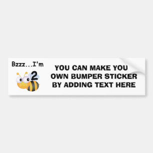 Buzz Bumblebee 2:a födelsedag T-shirts och present Bildekal