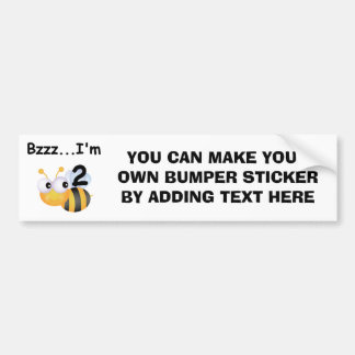 Buzz Bumblebee 2:a födelsedag T-shirts och present Bildekal