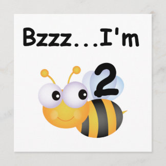 Buzz Bumblebee 2:a födelsedag T-shirts och present Kort
