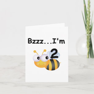 Buzz Bumblebee 2:a födelsedag T-shirts och present Kort