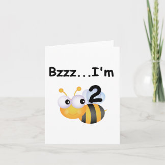 Buzz Bumblebee 2:a födelsedag T-shirts och present Kort