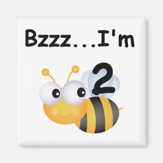 Buzz Bumblebee 2:a födelsedag T-shirts och present Magnet
