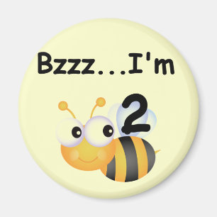 Buzz Bumblebee 2:a födelsedag T-shirts och present Magnet