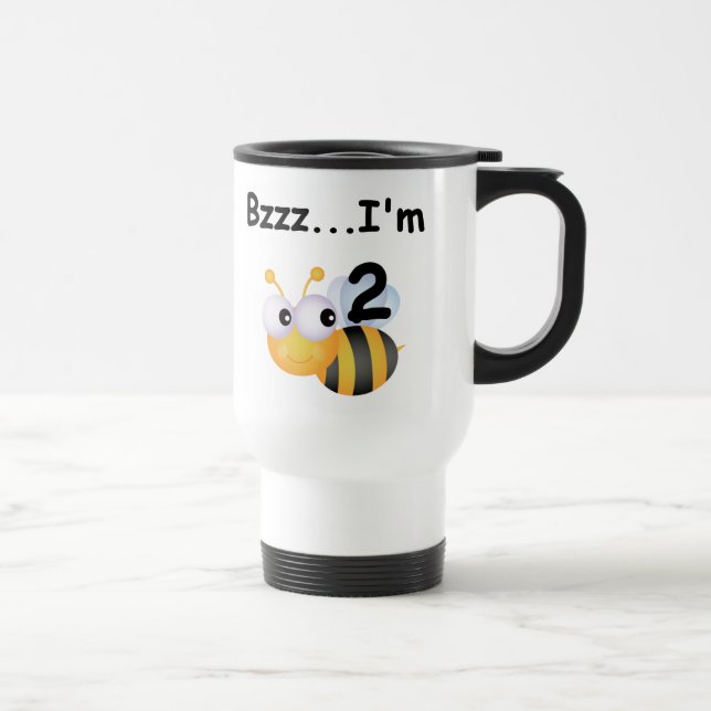Buzz Bumblebee 2:a födelsedag T-shirts och present Resemugg (Höger)