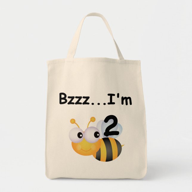 Buzz Bumblebee 2:a födelsedag T-shirts och present Tygkasse (Framsidan)