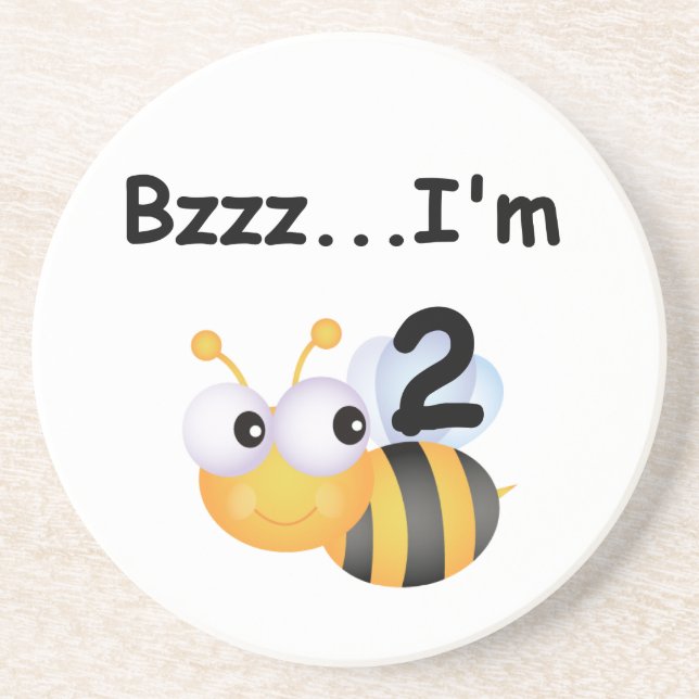 Buzz Bumblebee 2:a födelsedag T-shirts och present Underlägg (Framsidan)