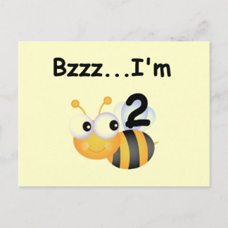 Buzz Bumblebee 2:a födelsedag T-shirts och present Vykort