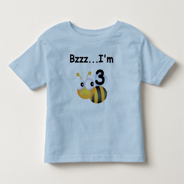 Buzz Bumblebee 3:e födelsedag T-shirts och present (Framsida)