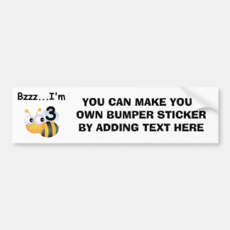 Buzz Bumblebee 3:e födelsedag T-shirts och present Bildekal