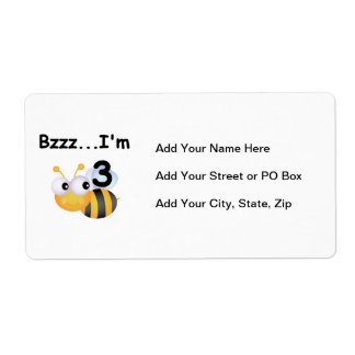 Buzz Bumblebee 3:e födelsedag T-shirts och present Fraktsedel