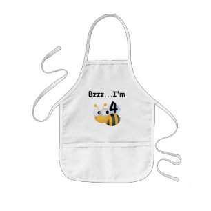 Buzz Bumblebee 4e födelsedagen T-shirts och presen Barnförkläde