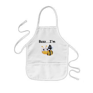 Buzz Bumblebee 4e födelsedagen T-shirts och presen Barnförkläde