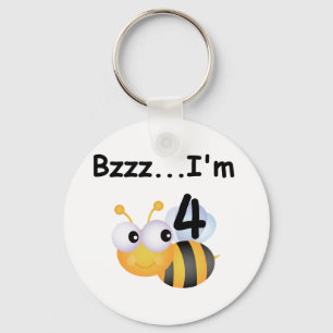 Buzz Bumblebee 4e födelsedagen T-shirts och presen Nyckelring