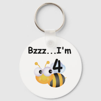 Buzz Bumblebee 4e födelsedagen T-shirts och presen Nyckelring