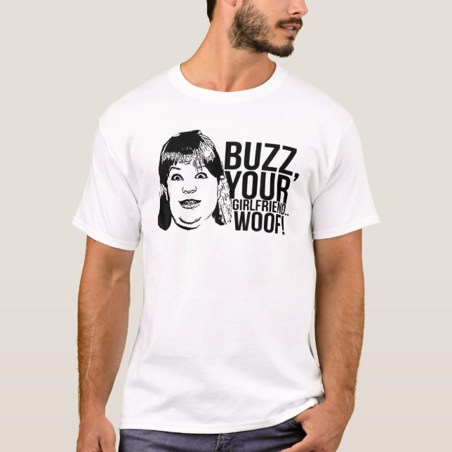 Buzz Ensam Din-Girlkompis jul hemma-Woof T Shirt (Framsida)