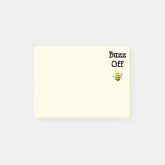 Buzz Off Bee Bumblebee Custom Text Post-it Block