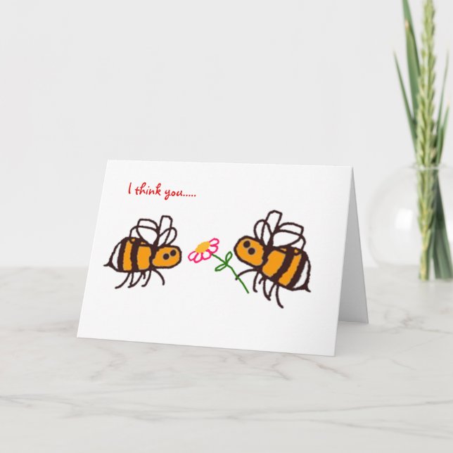 BuzzAboutBees är du Bi-autifulhälsningkortet Kort (Framsida)
